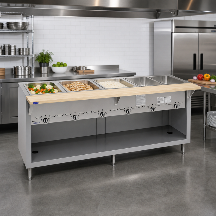 Product image #2 for Thurmaduke G-3-CBSS 3-Well Gas Standard Hot Food Steamtable Unit