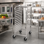Thumbnail image #2 for Advance Tabco Mobile Front-Load Aluminum Sheet Pan Rack, 10 Full-Size or 20 Half-Size Capacity