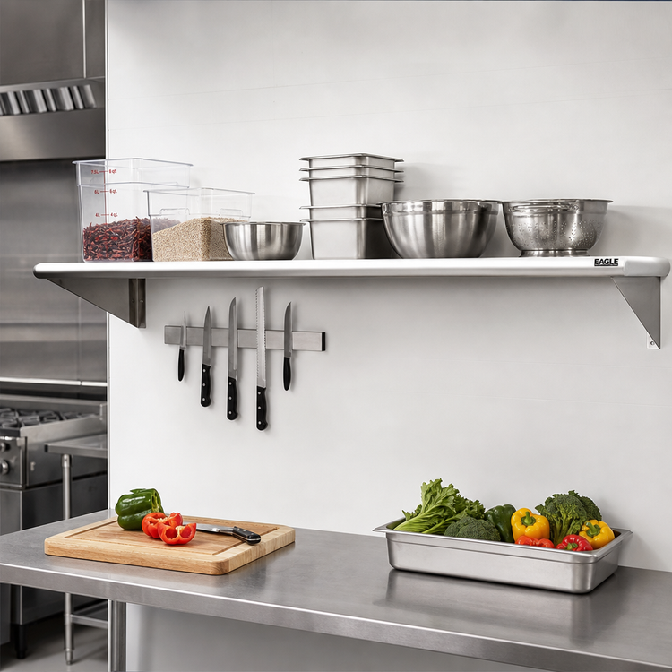 Product image #2 for Eagle Director's Choice 36-Inch Work Shelf with 1/2-Inch Poly Top and Stainless Steel Drop Brackets