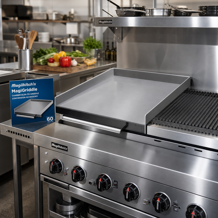 Product image #2 for Magikitch'n MagiGriddle 60-Inch Charbroiler-to-Griddle Conversion Accessory, Left or Right