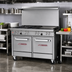 Thumbnail image #2 for Southbend Ultimate 48-Inch Gas Restaurant Range with Griddle and Two Space Saver Ovens