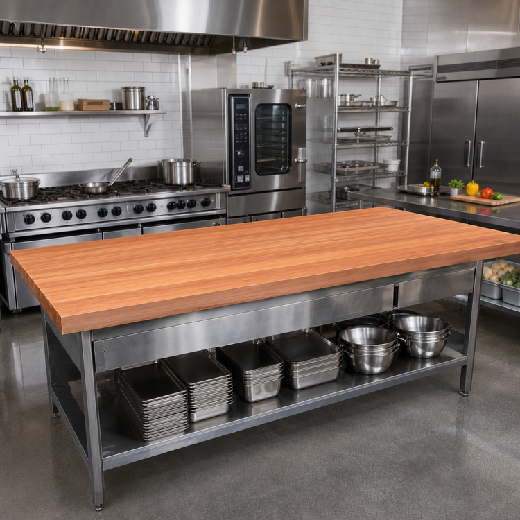 Product image #2 for Boos Block American Cherry Edge Grain Kitchen Countertop, 144 x 48 x 1-3/4 Inch, Penetrating Oil Finish