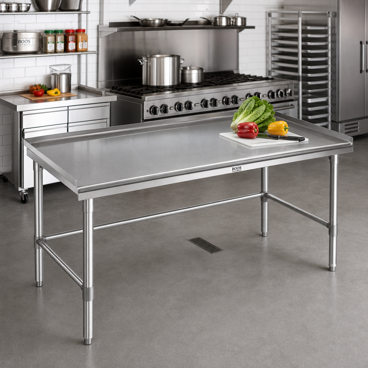Product image #2 for John Boos 72-Inch x 36-Inch Stainless Steel Equipment Stand with 16-Gauge Top
