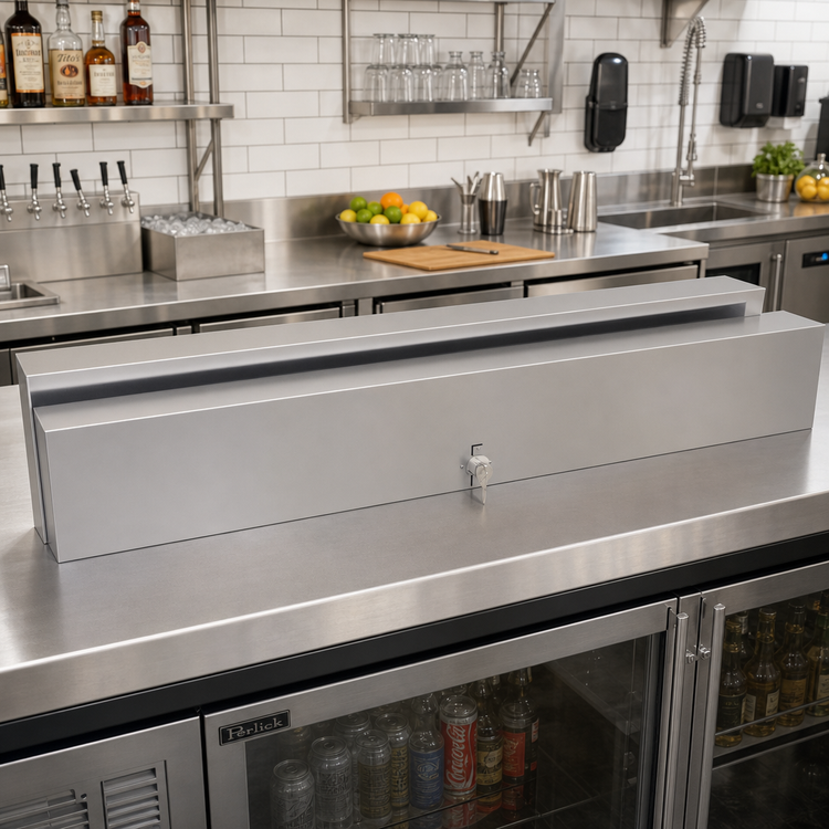 Product image #2 for Glastender 39-Inch Double Speed Rail Locking Cover, Stainless Steel
