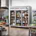 Thumbnail image #2 for Everest Refrigeration ESGR3A Three-Section Reach-In Glass Door Refrigerator, 71.0 Cu. Ft., Top-Mounted Self-Contained