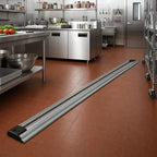 Thumbnail image #2 for Quantum QVTRK-2-84EST Single Unit Floor Track Assembly Kit with 2 7-Foot V-Groove Aluminum Tracks, End Stops & Hardware
