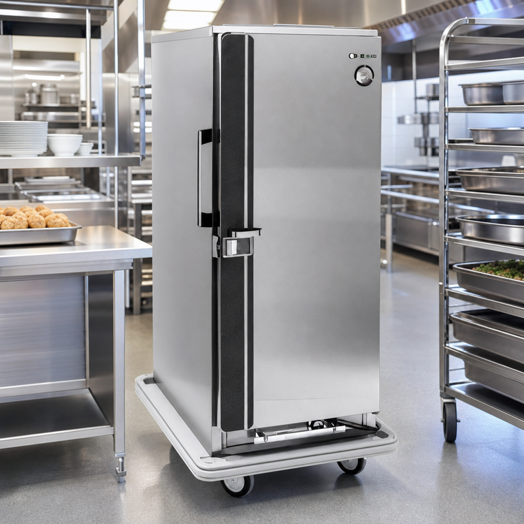 Product image #2 for Heated Mobile Food Transport Cart with Universal Slides