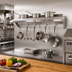 Thumbnail image #2 for John Boos Stallion 72 Inch Wall-Mounted Stainless Steel Pot Rack Shelf with 6 Hooks