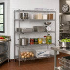 Thumbnail image #2 for Metro Super Erecta SE-184863K4-S-4 48"W x 18"D x 63"H Gray Epoxy-Coated 4-Shelf Stationary Wire Shelving Starter Unit