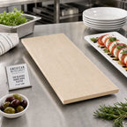 Thumbnail image #3 for American Metalcraft MWPS18 Sun-Bleached Ribbed Wood Platter, 17-3/4 Inches Long Case of 5