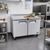 Thumbnail image #2 for Atosa 48.3-Inch Two-Section Reach-In Worktop Refrigerator with Backsplash and Solid Doors