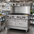 Thumbnail image #2 for US Range U-Series 48-Inch Gas Restaurant Range with 6 Open Burners, 12-Inch Griddle and Storage Bases