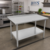 Thumbnail image #2 for John Boos Stallion 72-Inch x 24-Inch 14-Gauge Stainless Steel Work Table with 1-1/2-Inch Rear Up-Turn