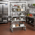 Thumbnail image #2 for Cambro Camshelving Elements XTRA Overhead Track High Density Top Rail 5-Tier Mobile Starter Unit, 18 x 54 x 80 Inches