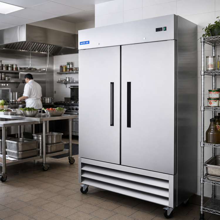Product image #2 for Arctic Air AR49 Two-Section Reach-In Refrigerator, 49 Cu. Ft., Solid Doors