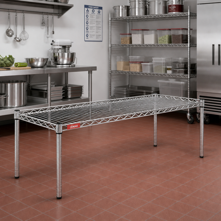 Product image #2 for Eagle Group QuadTruss Stainless Steel Wire Shelf, 60 Inch W x 30 Inch D, 600 lb Capacity