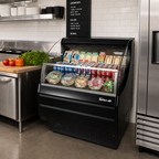 Thumbnail image #3 for Turbo Air TOM-30SW(B)-N Horizontal Open Display Merchandiser, 28-1/8 in W, 4.7 cu. ft., Self-Contained, White