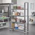 Thumbnail image #2 for Cambro Camshelving Elements XTRA 4-Tier Solid Stationary Starter Polymer Shelving Unit, Speckled Gray, 21 x 72 x 84 Inches