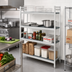 Thumbnail image #2 for Fermostock 4-Tier Starter Shelving Unit with Removable Polymer Inserts, 35-Inch W x 22-Inch D x 83-Inch H
