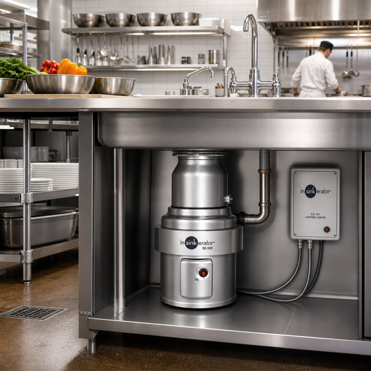 Product image #2 for InSinkErator SS-500 5 HP Large-Capacity Food Waste Disposer Package with 12-Inch Bowl and CC-101 Control Center