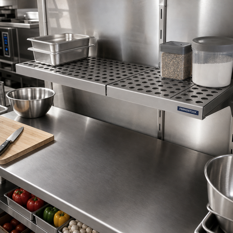 Product image #2 for Fermostock 42-Inch x 14-Inch Horizontal Vented Shelf with Removable Polymer Inserts