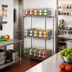 Thumbnail image #2 for Eagle Group 3-Tier Stationary Chrome-Plated Steel Can Rack Storage System for #10 Cans, 96-Can Capacity