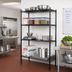 Thumbnail image #2 for Add-A-Shelf 4-Tier Wire Shelving Starter Unit, 48 x 21 x 74 Inches, Black Epoxy Finish