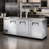 Thumbnail image #2 for True Flat-Top Stainless Steel Direct Draw Beer Dispenser, 4 Half-Barrel Keg Capacity, 3 Solid Swing Doors