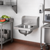 Thumbnail image #2 for Eagle Group Wall-Mounted 304 Stainless Steel Hand Sink with 9-3/4 x 13-1/2 x 6-Inch Bowl and Faucet Holes
