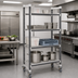 Thumbnail image #2 for Cambro Camshelving Elements XTRA High Density Mobile Starter Unit, 18 in x 60 in x 78-1/4 in, 4-Shelf Vented, Speckled Gray