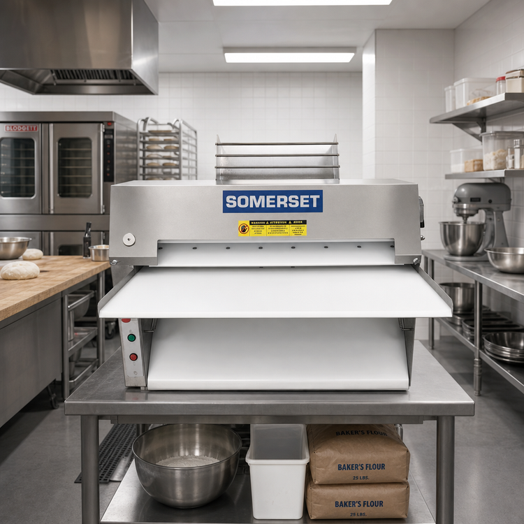 Product image #3 for Somerset 25-Inch Front-Operation Dough Roller with Synthetic Non-Stick Rollers