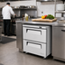 Thumbnail image #2 for Turbo Air Super Deluxe 1-Section Undercounter Drawer Refrigerator with 2 Drawers, 6.8 Cu. Ft., Stainless Steel