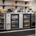 Thumbnail image #3 for Atosa Two-Section Back Bar Cooler with 2 Locking Glass Doors, 68-Inch Wide, 21.5 Cu. Ft.