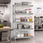 Thumbnail image #2 for Eagle Group EAGLEbrite A5-74-1836Z 5-Tier Add-On Wire Shelving Unit, 36W x 18D x 74H, Zinc Finish