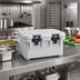 Thumbnail image #3 for Cambro S-Series Ultra Pan Carrier Top-Loading Insulated Food Pan Carrier for 1 GN Pan Up to 8 Inches Deep, Speckled Gray