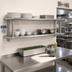 Thumbnail image #2 for Advance Tabco Double-Tier Pass-Thru Shelf, 120-Inch W x 24-Inch D, Wall-Mounted Stainless Steel