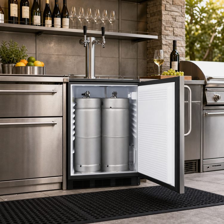 Product image #3 for Outdoor ADA-Compliant Dual Tap Wine Kegerator, Built-In or Freestanding, 24-Inch Stainless Steel