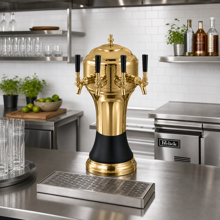 Product image #2 for Perlick Roma 4-Faucet Glycol-Cooled Countertop Draft Beer Tower