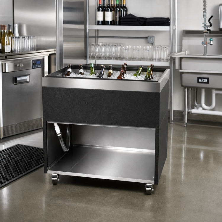 Product image #2 for Glastender Extra Deep Mobile Ice-Cooled Beer Bin, 36 Inch Wide