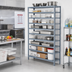 Thumbnail image #2 for Quantum Heavy-Duty Stationary Galvanized Wire Shelving Unit, 12 x 36 x 75 Inches, 13 Shelves, 400 lb. Per Shelf