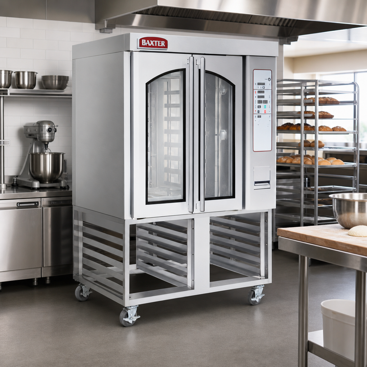 Product image #2 for Baxter Mini Electric Rotating Rack Oven with Programmable Digital Controls, Self-Contained Steam, and 8-Pan Capacity