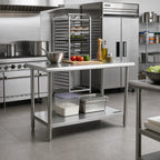 Thumbnail image #2 for Eagle Group BlendPort® BPT-2460SL 18-Gauge 430 Stainless Steel Work Table, Flat Top with Undershelf, 60 x 24 Inches
