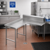 Thumbnail image #2 for Advance Tabco Island L-Shaped Clean Dishtable, Left-Side Operator Attachment, 59 Inch, 304 Stainless Steel, 16 Gauge