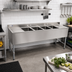 Thumbnail image #2 for Serv-Ware 72-Inch 4-Bowl Stainless Steel Bar Sink with Left and Right Drainboards