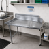 Thumbnail image #2 for Advance Tabco Straight Clean Dish Table with Left Mount, 47 x 30 Inches, 304 Stainless Steel