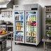 Thumbnail image #3 for 2-Section Glass Door Reach-In Refrigerator, 43.2 Cu. Ft., Top-Mount Self-Contained, Stainless Steel
