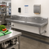 Thumbnail image #2 for John Boos 5-Station Wall-Mount Multi-Station Hand Wash Sink, 100 Inch, Stainless Steel