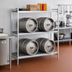 Thumbnail image #2 for Fermod 42 Inch Wide 3-Shelf Aluminum Keg Rack, 4-Keg Capacity