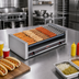 Thumbnail image #2 for Roll-A-Grill 36 Hot Dog Slanted Roller Grill, 230V, Chrome Rollers