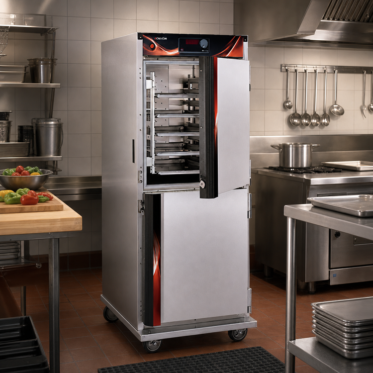 Product image #2 for Cres Cor Insulated Stainless Steel Heated Holding Cabinet, 32 18 x 26 Inch Pan Capacity, Left-Hand Dutch Doors